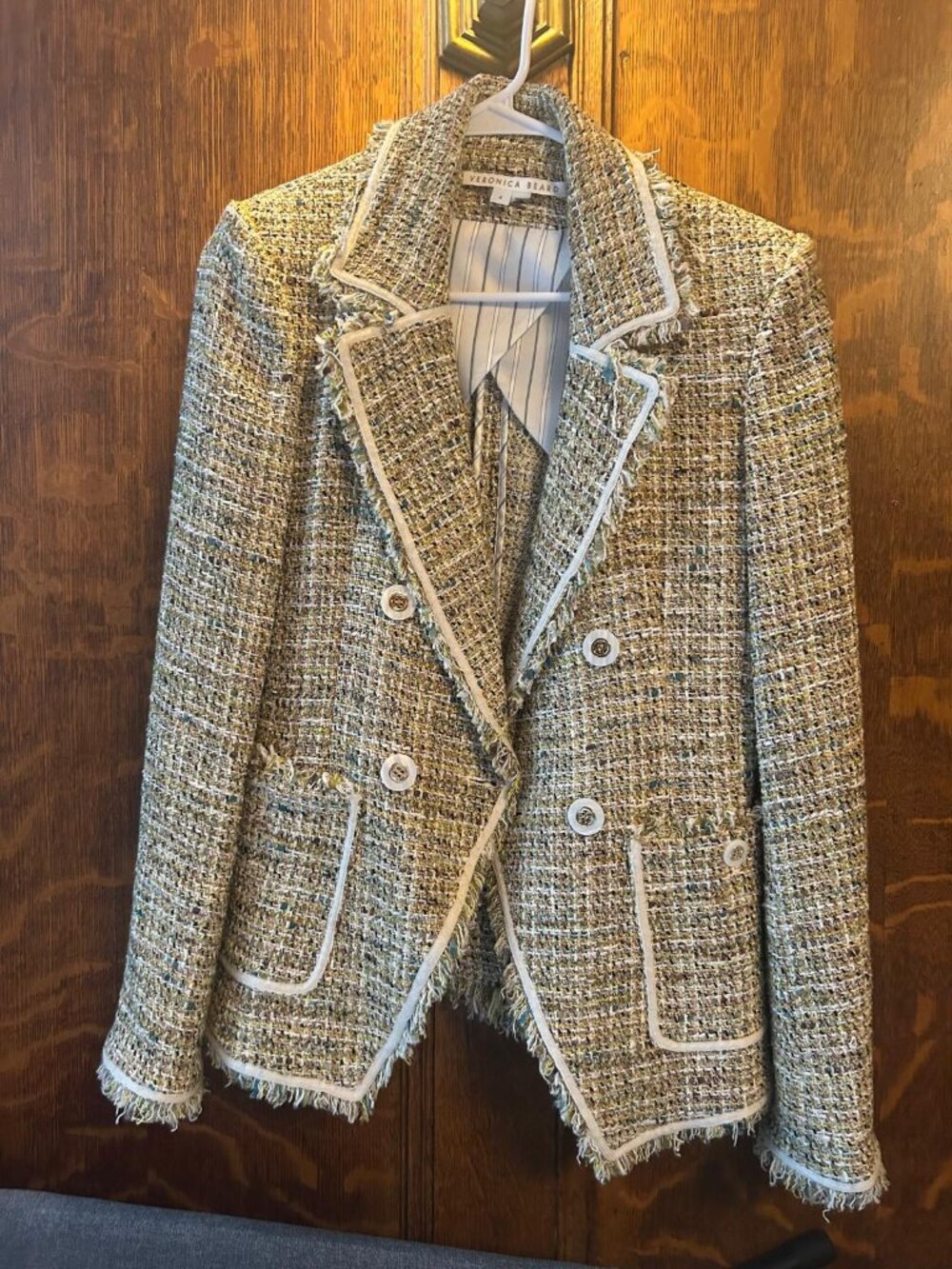 Veronica Beard Tweed Pattern Blazer